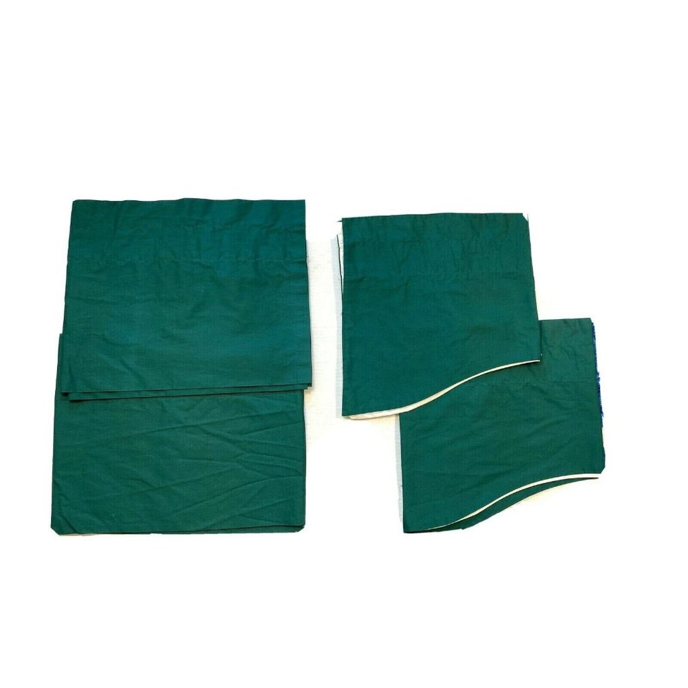 Vintage 1980s Thomasville Luxury Valances Curtains 4 Set Dark Hunter Green Rare